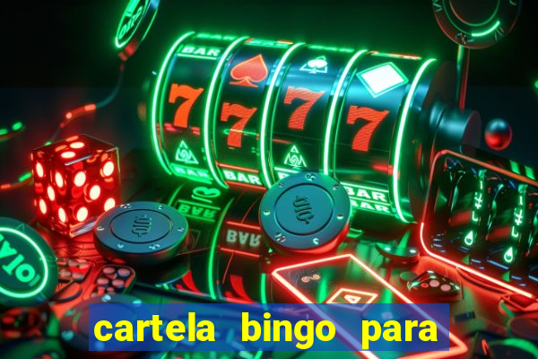 cartela bingo para cha de cozinha imprimir gratis